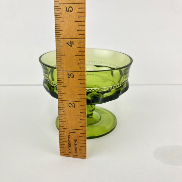 Vintage Indiana Kings Crown Thumbprint Sherbet Cups Set of 4 - Picture 7 of 8